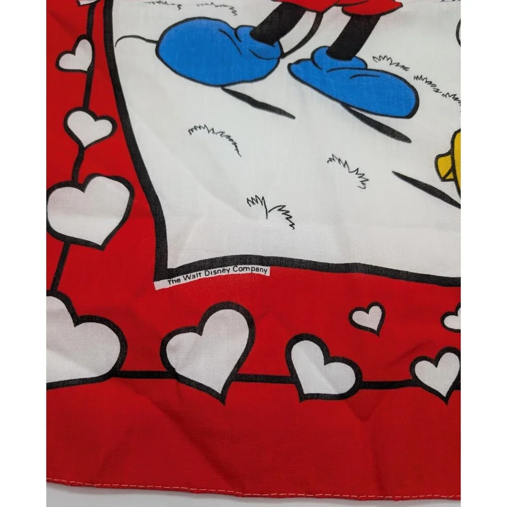 4 Disney J.A. Woronowicz Mickey Minnie Goofy Donald Pluto Bandanas Handkerchief